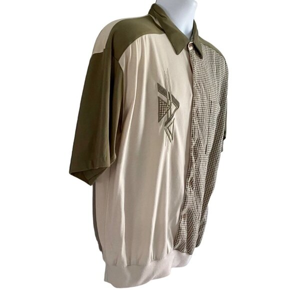 Milo International Short Sleeve Button Up Collar Banded Waist Shirt Men's XL - Picture 4 of 10